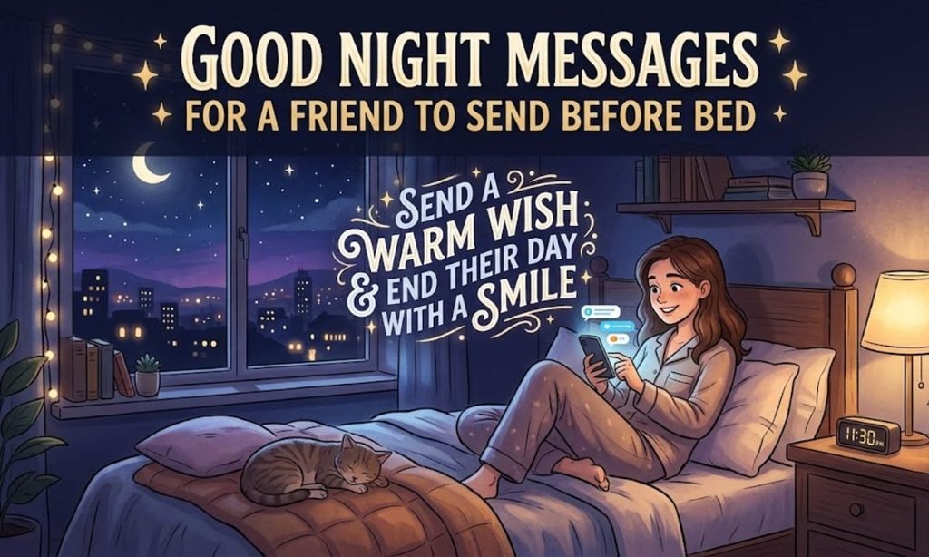 Good Night Messages for a Friend to Send Before Bed