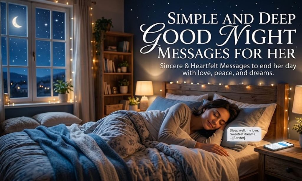 Simple and Deep Good Night Messages for Her