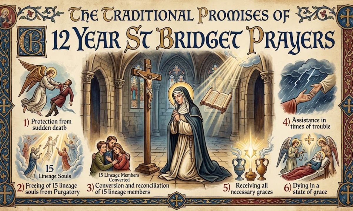 The Traditional Promises of the 12 Year St Bridget Prayers
