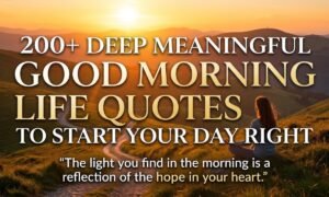 200+ Deep Meaningful Good Morning Life Quotes to Start Your Day Right