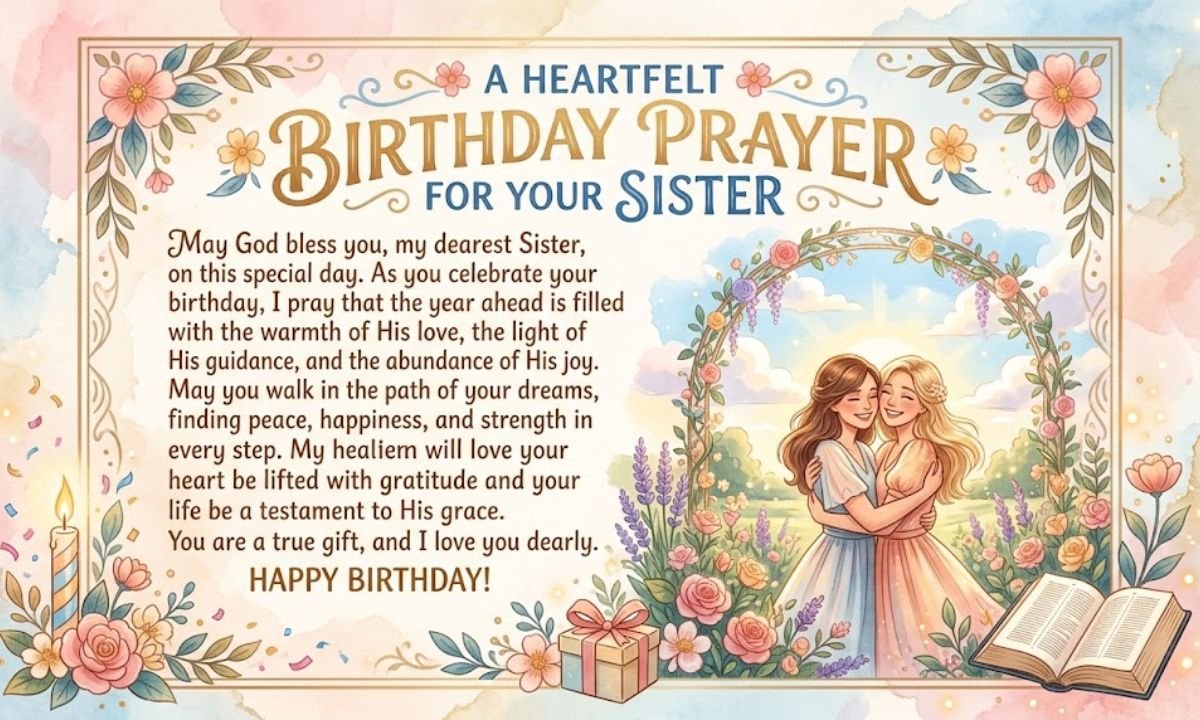 A Heartfelt Birthday Prayer for Your Sister