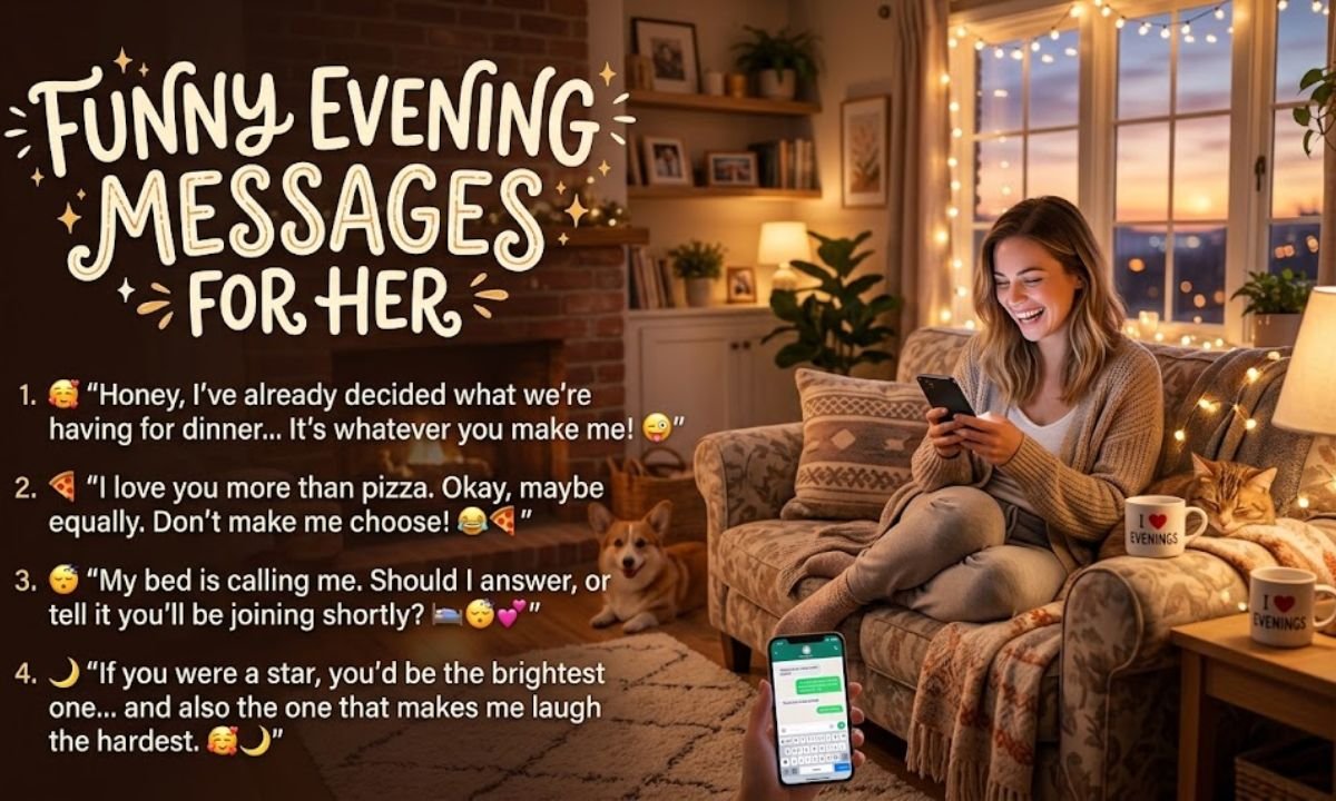 Funny Evening Messages for Her