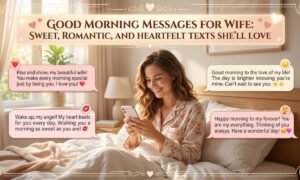Good Morning Messages for Wife: Sweet, Romantic, and Heartfelt Texts She Love